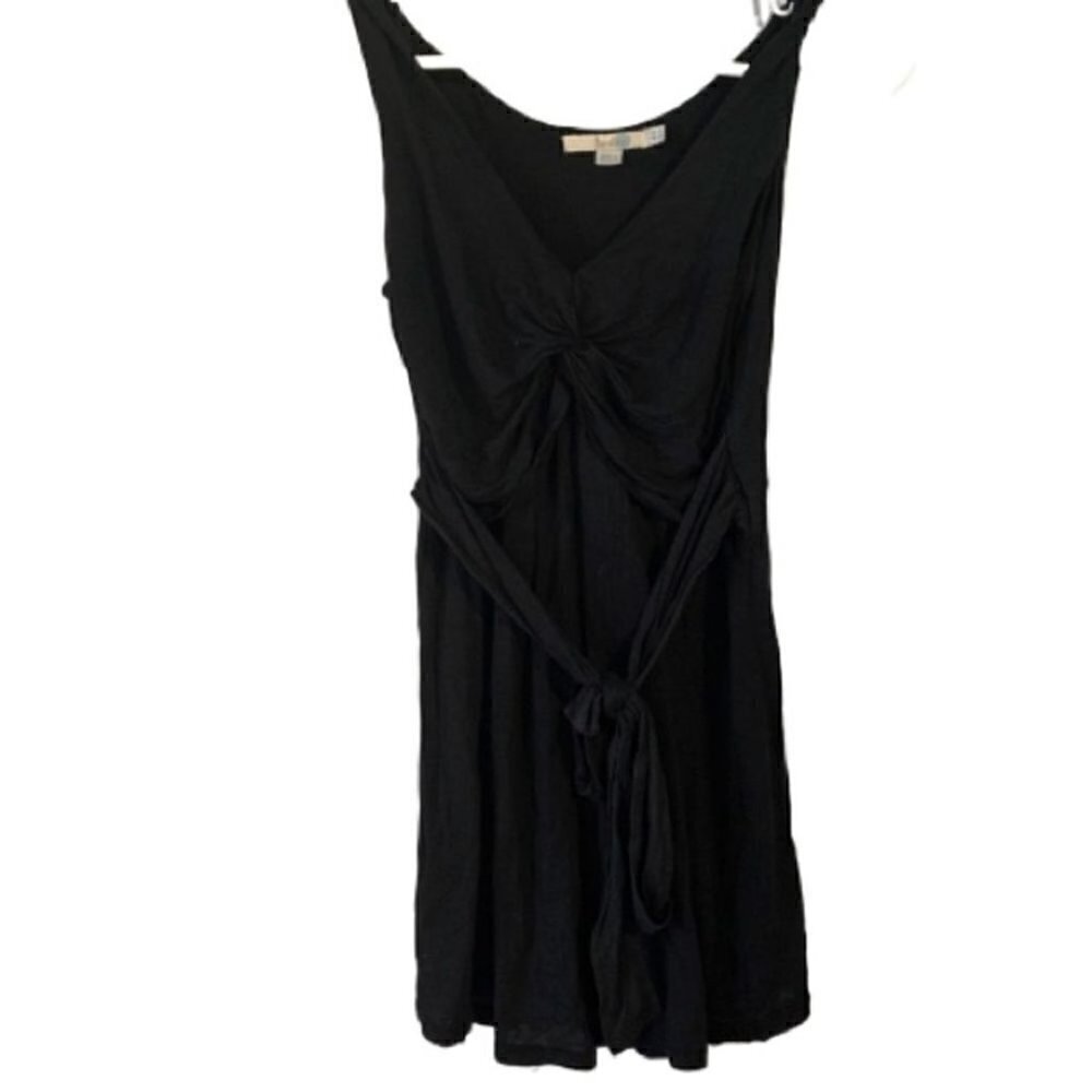 Boden Black Tie Front Vneck Jersey Tank Top